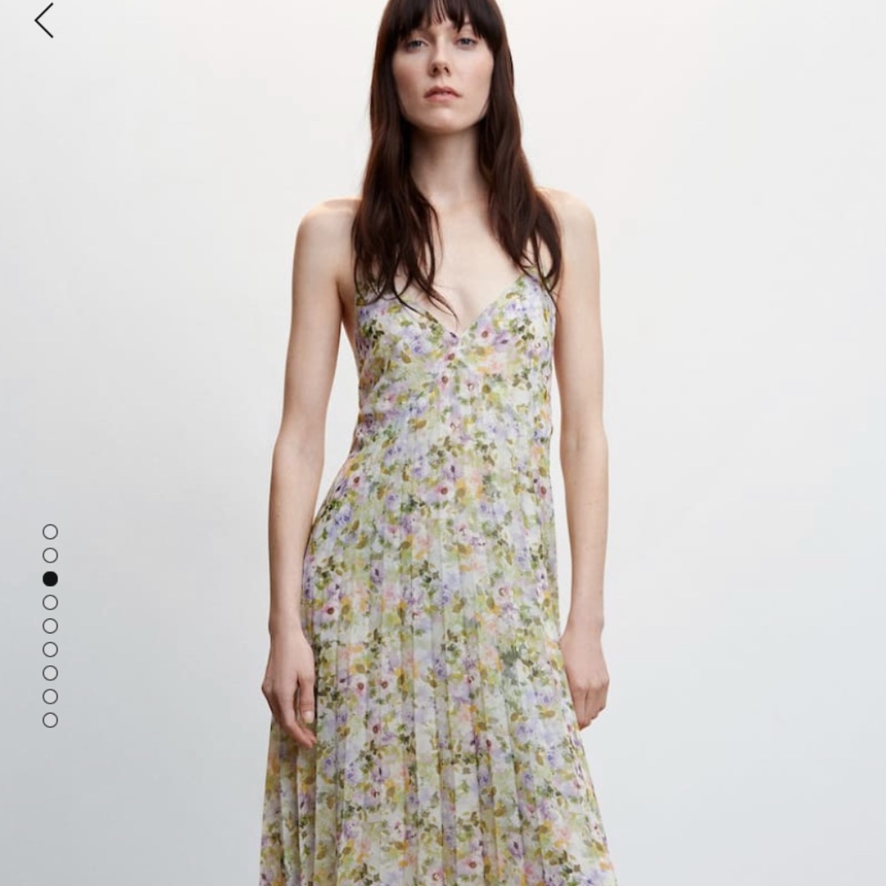 MANGO Floral Maxi Dress - Italian Fabrics